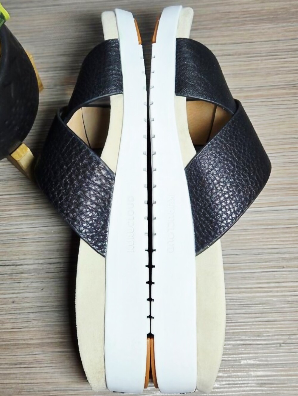 KURU Breeze Orthotic Sandals Women’s 7 Wide-Jet Black Leather Crisscross NEW!!! - Picture 5 of 13